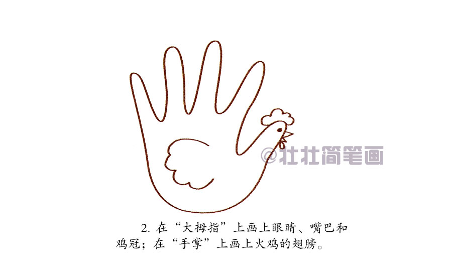 生意娱乐两不误，闲暇时刻画一只手掌火鸡