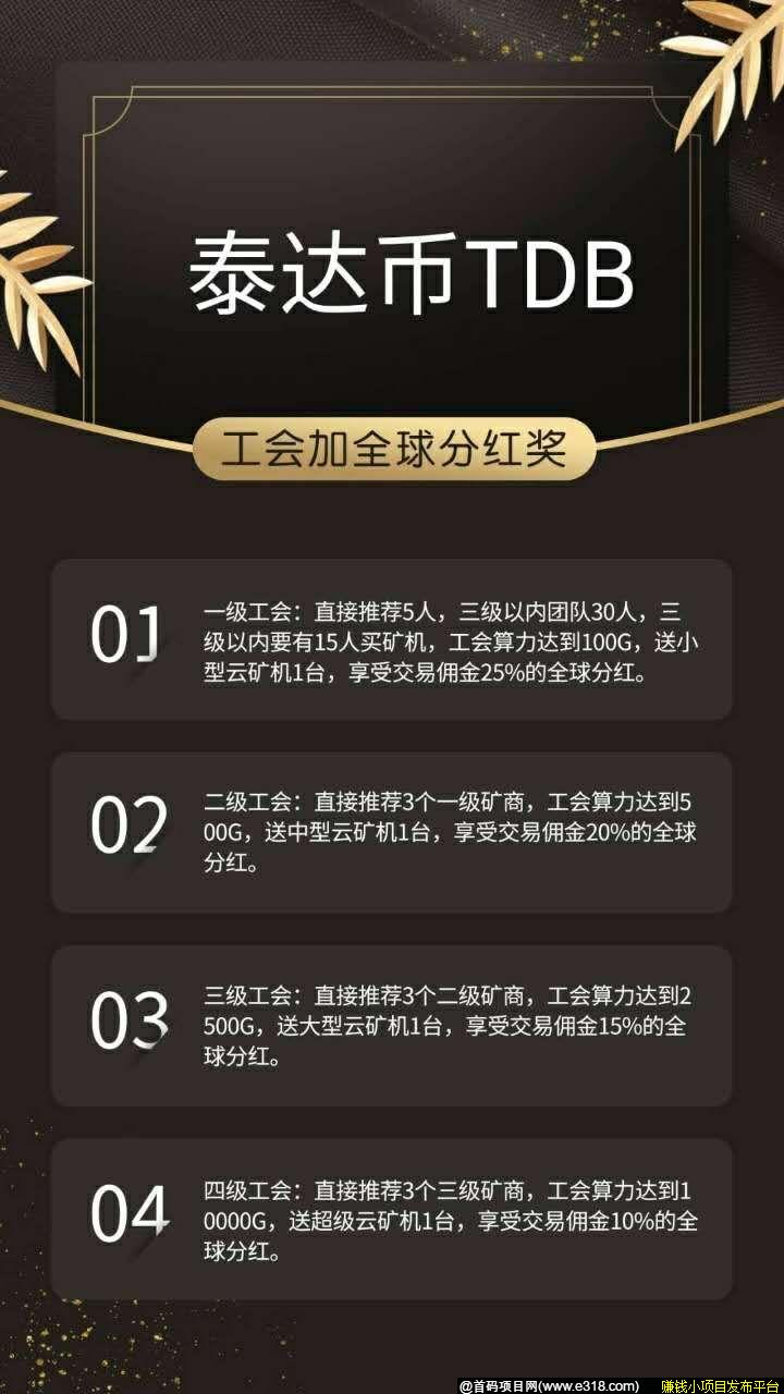 泰达币TDB，实名注册赠送体验kuang机1台，周期30天产12币，无需先买，产出即卖