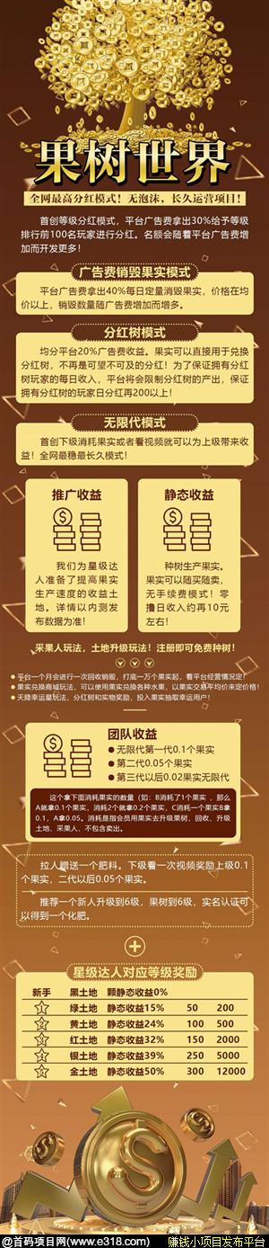 果树世界首码，农场**+**佣金+达人玩法，4月2日上线