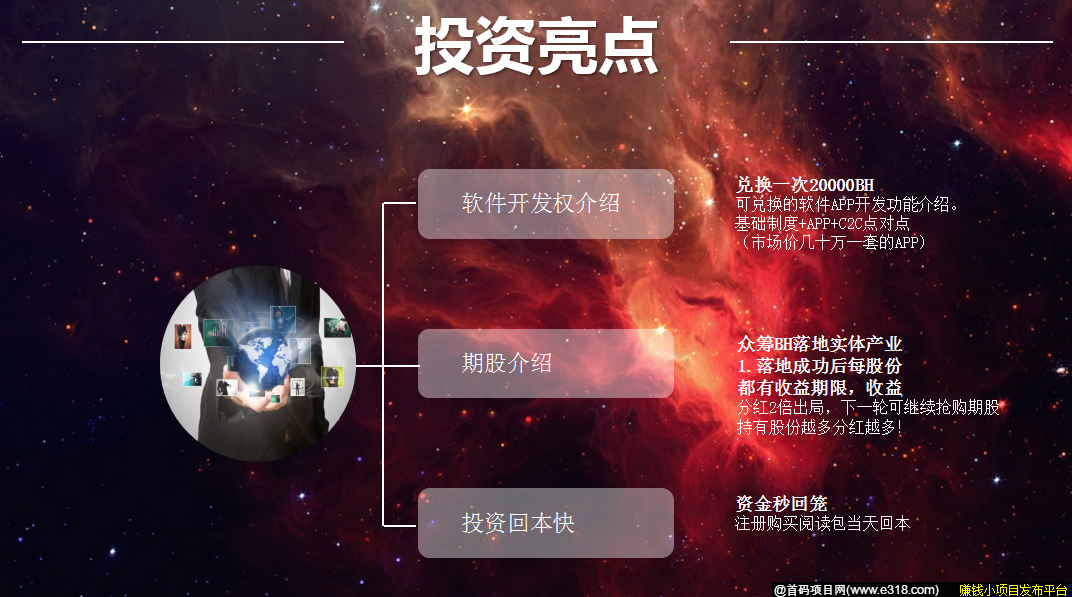 全球宝（首码）50%帕点扶持市场