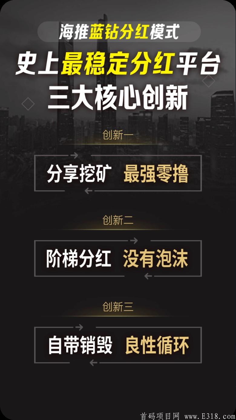 首码【海推】注册就**，星事物+脉圈模式