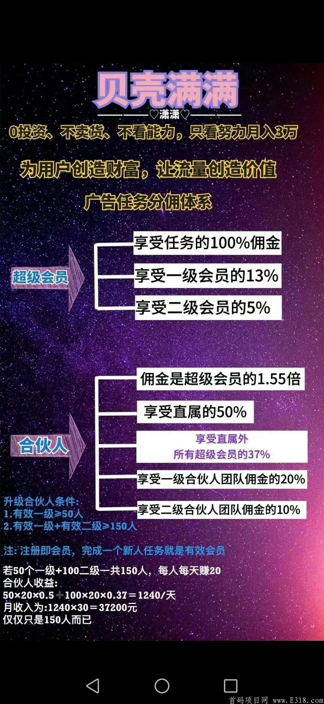 首码《贝壳满满》无限代扶持
