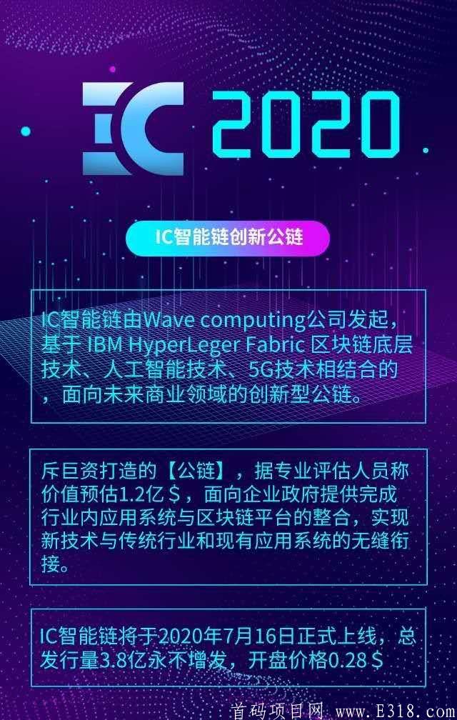 IC智能公链火爆预热中，7.16正式上线。