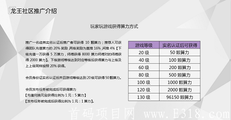[龙王社区] - 刚出一秒，悬赏+游戏+商城多种渠道收益，团队化推广，星级达人模式