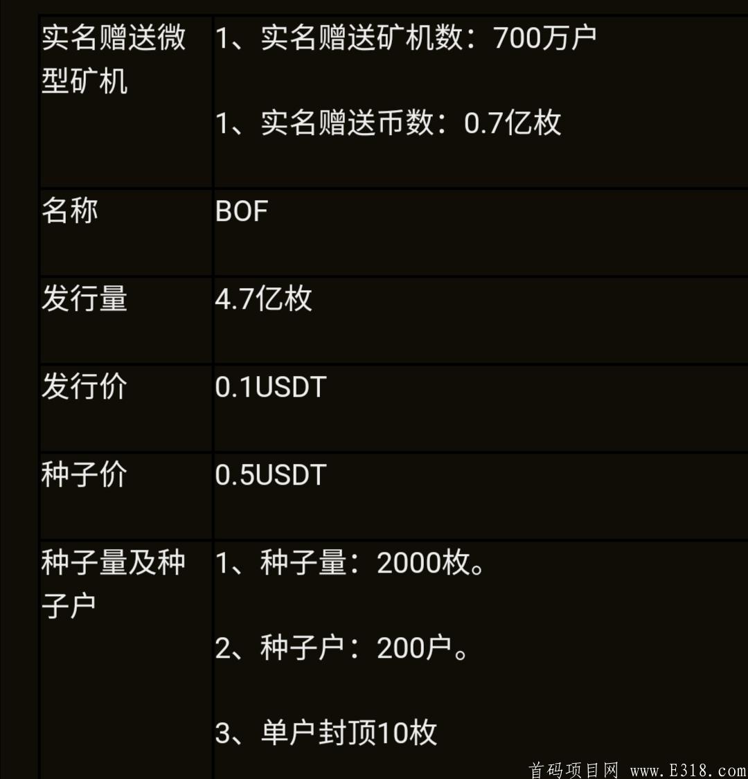 BOF国际挖kuang首码对接，已开交易，无达人制度，重在直推，多劳多得！