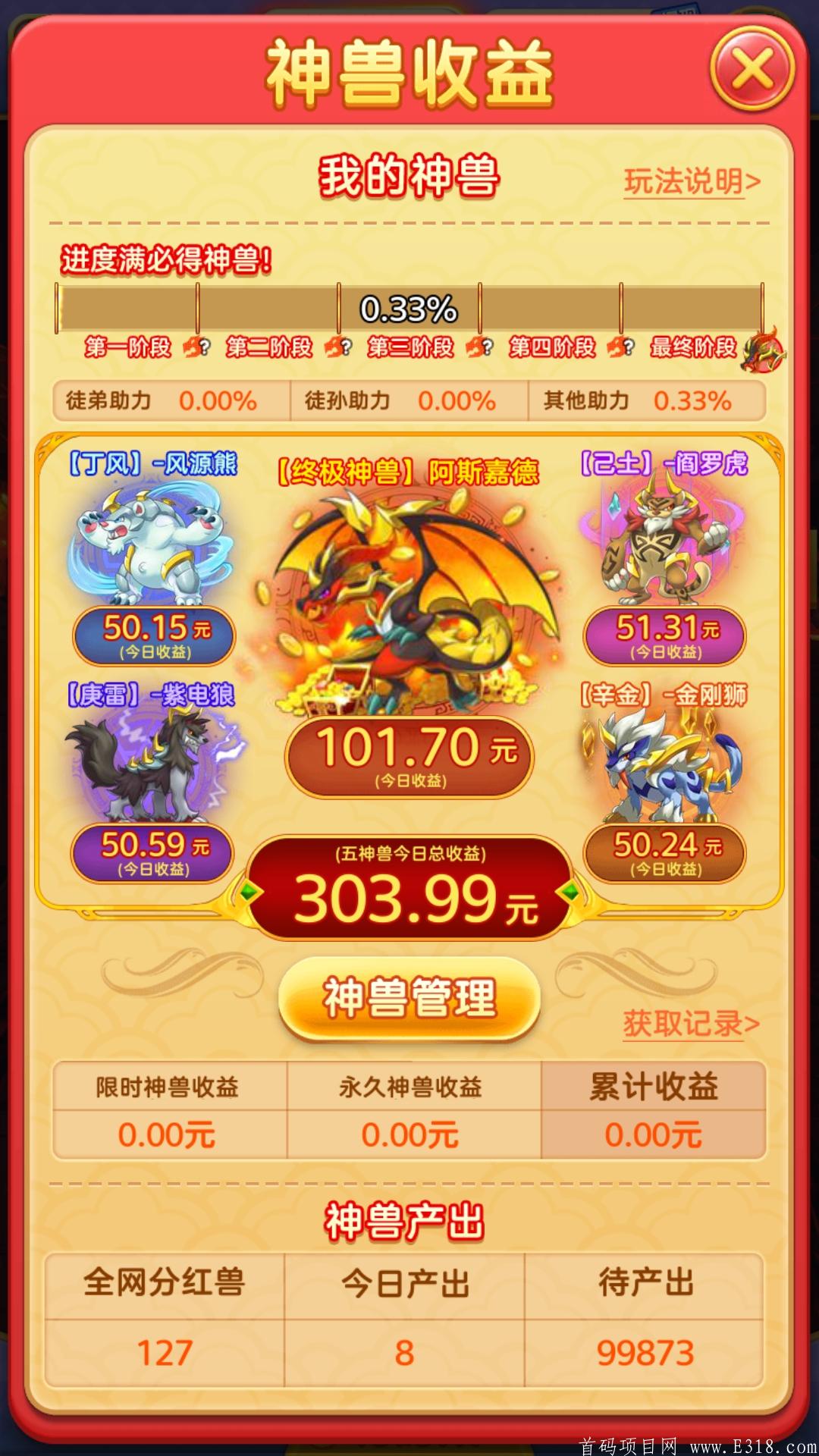首码项目，类似于山海经模式
