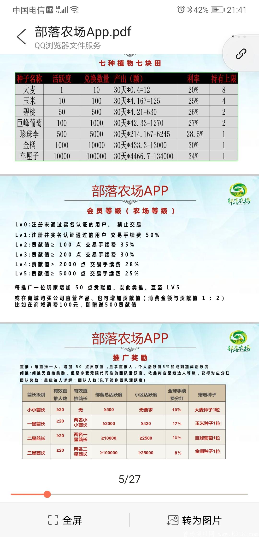 【部落农场】实力大盘实体落地内排