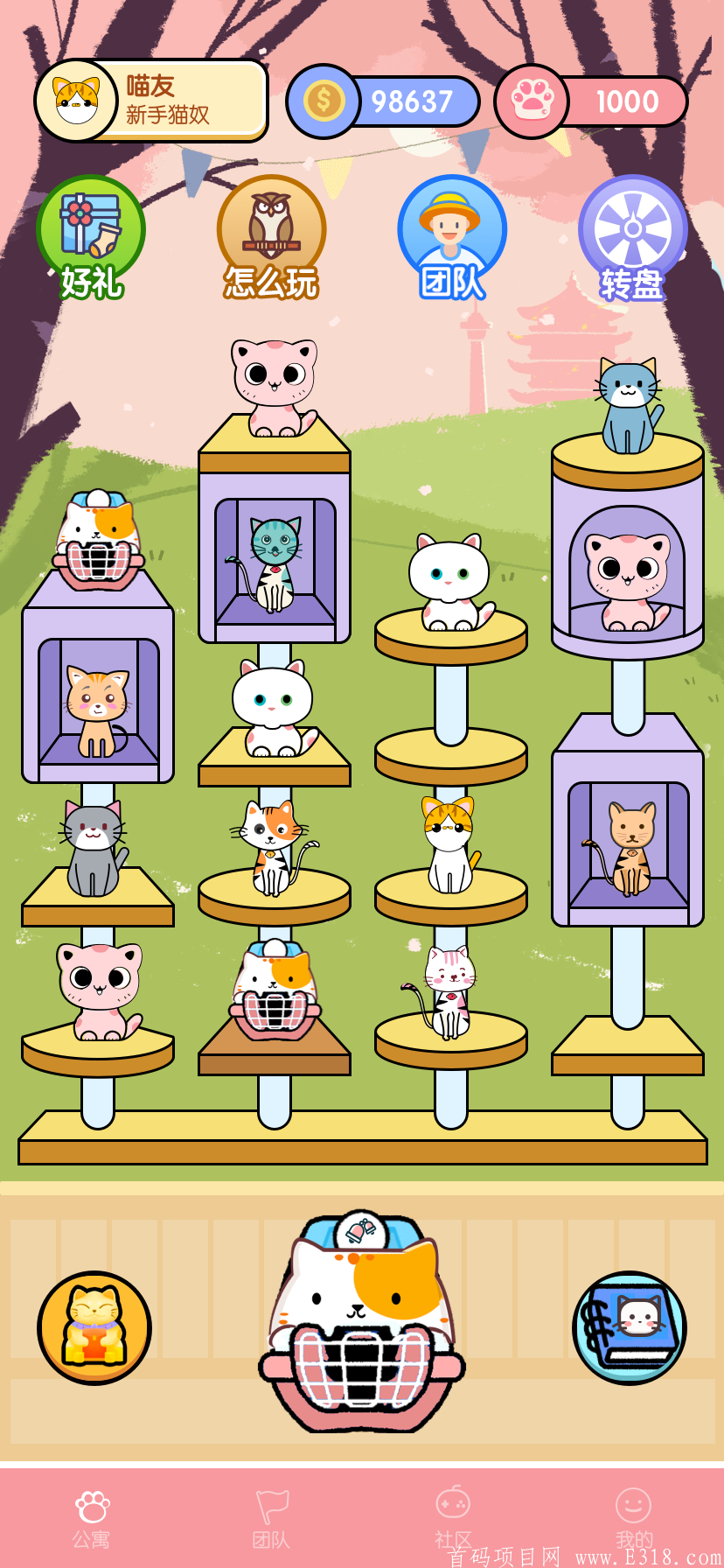 萌猫首码对接-合成游戏无充值，团队300日**300