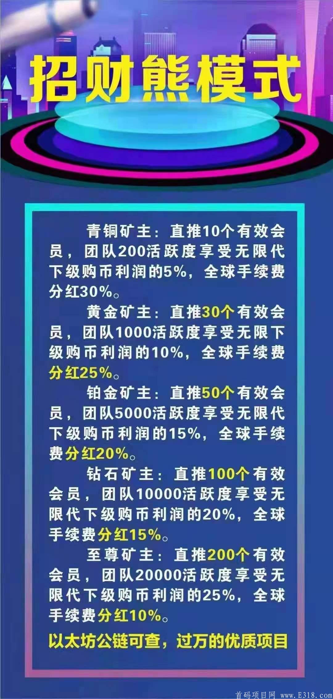 招财熊，oko模式，首码。