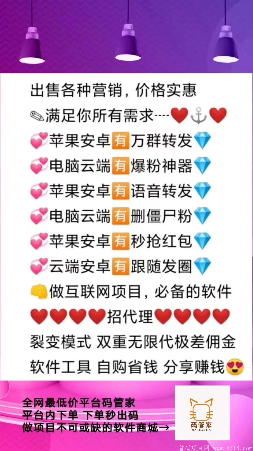 码管家-全网招商启动，限时一元即可成为代理，代理平台百款软件！