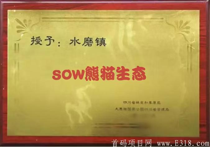 sow熊猫生态币，黑马项目大羊毛，团队等级化，无泡沫