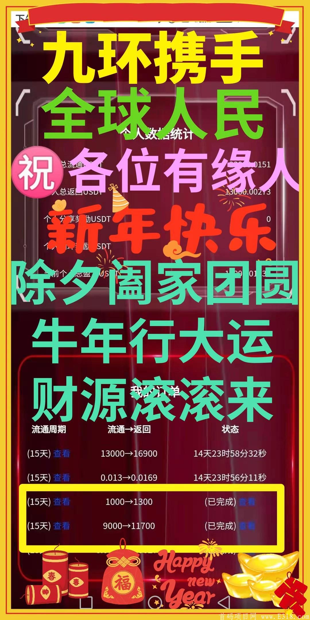 九环狂赚USDT（进中国已经三个月，市场还很大，0.1U也可以入金，给自己一个机会）