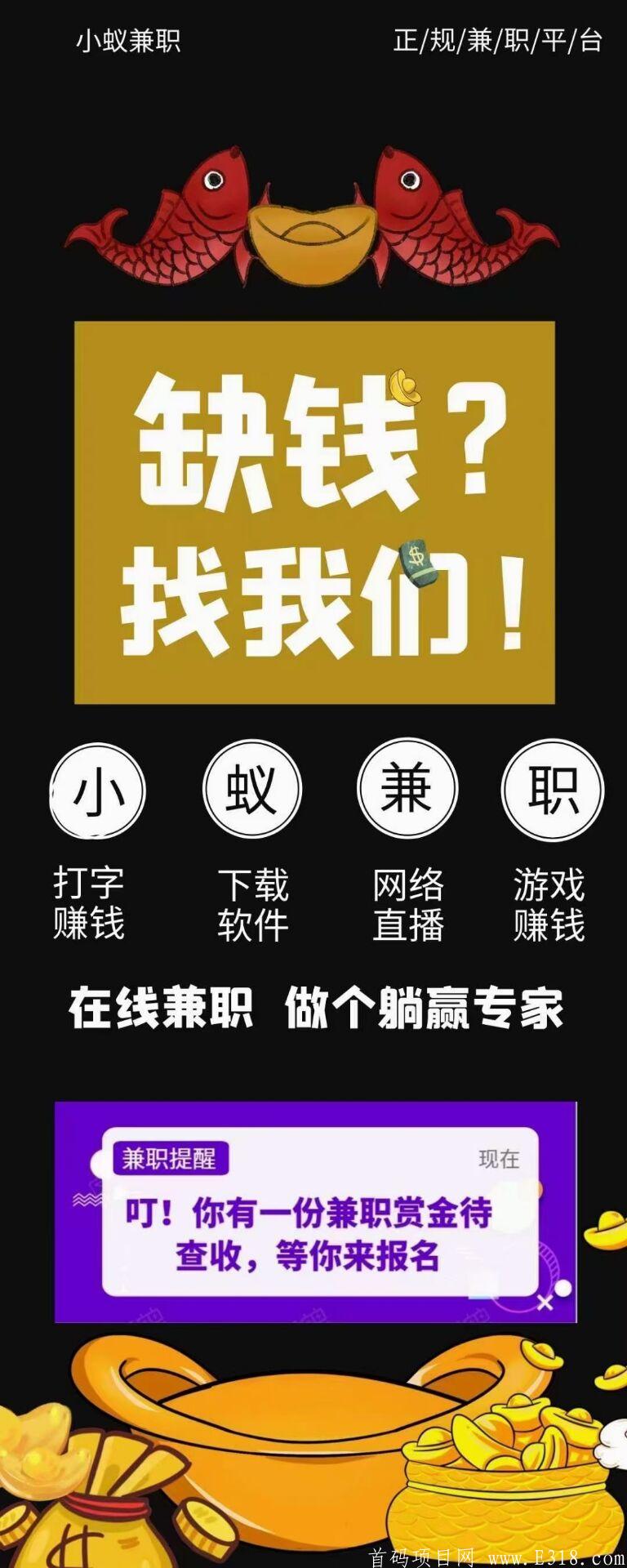 小蚁生态双APP运行赏金商业系统