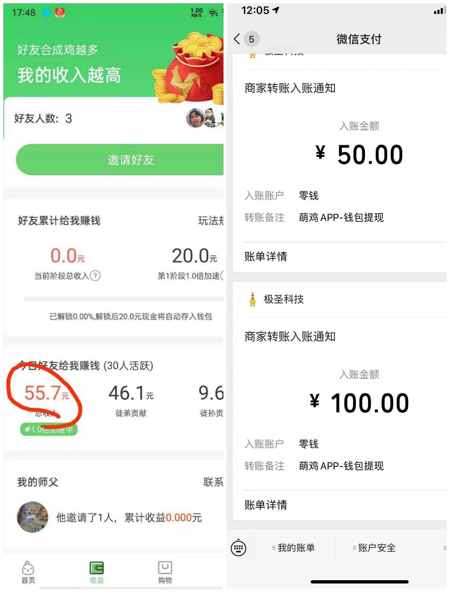 萌鸡部落首码，超过一起来养猪，一徒弟每天3元