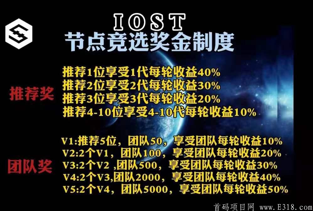 《IOST》火爆全球商业亮点模式，暴利推广收益！非小号可查已上56家交*所！手机注册无需认证，长久大项目！
