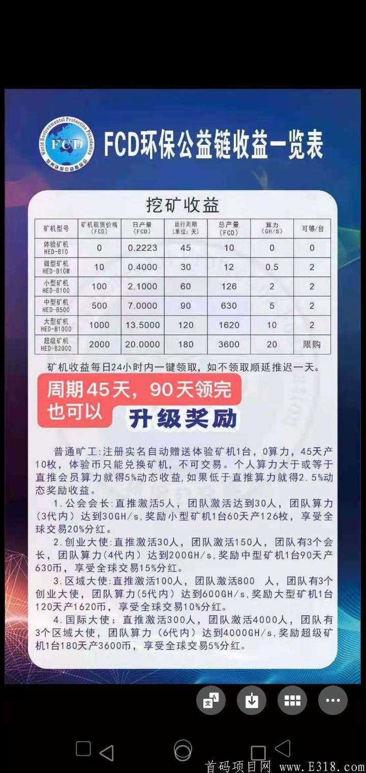 首码才出1秒《环保公益链FCD》，免费注册，速度推广