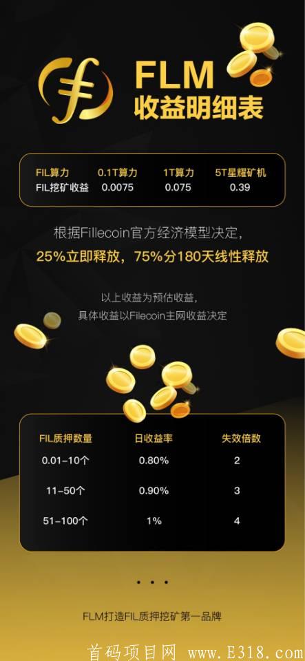 FLM质押挖kuangFIL，长期稳定，filecoin基金会投资500万FIL给FLM平台