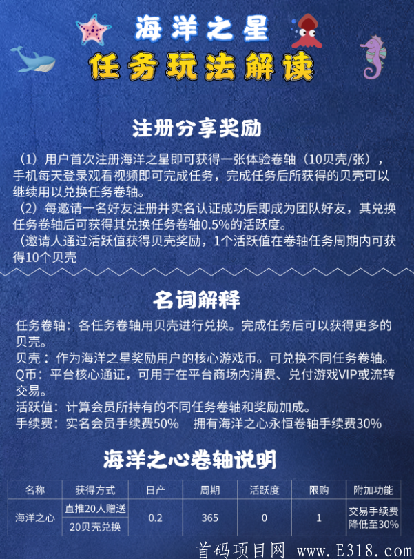 首码海洋之星，落地项目，稳定长久，各大互联网可查，火爆注册中，卷轴模式！