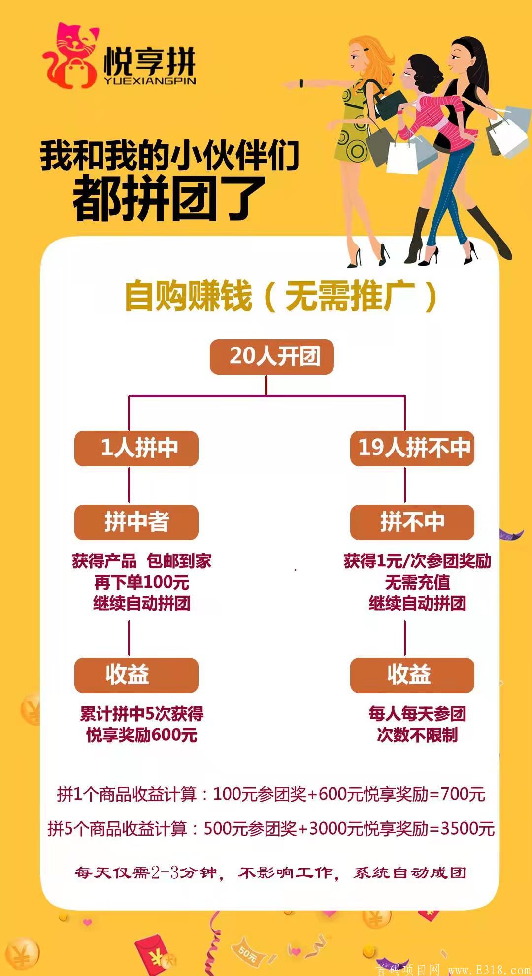 悦享拼APP无线代加包赔保障