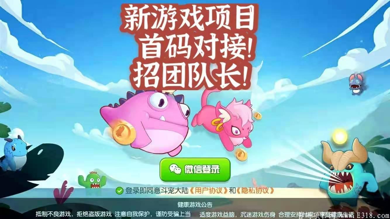 斗宠大陆首码预热，高扶持欢迎对接