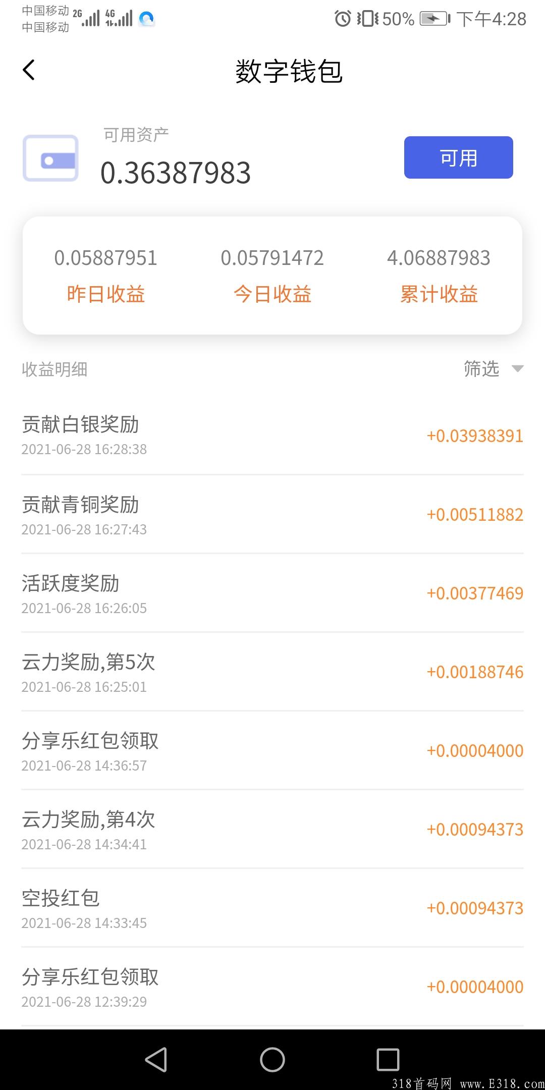 每周二都是最开心的时候，因为可以提FIL币，感恩至联零撸