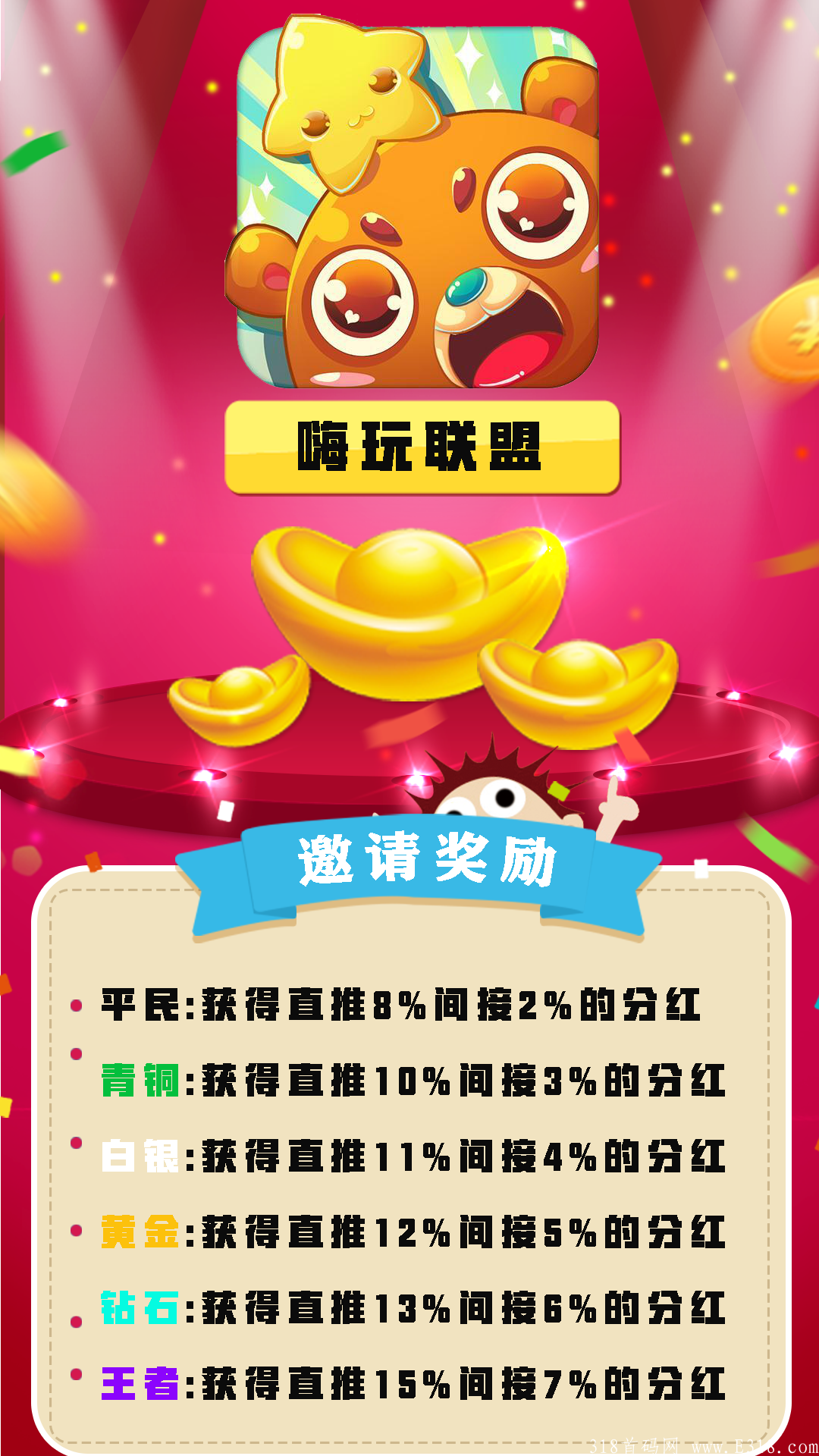 嗨玩联盟火爆预热招商中，月初左右上线