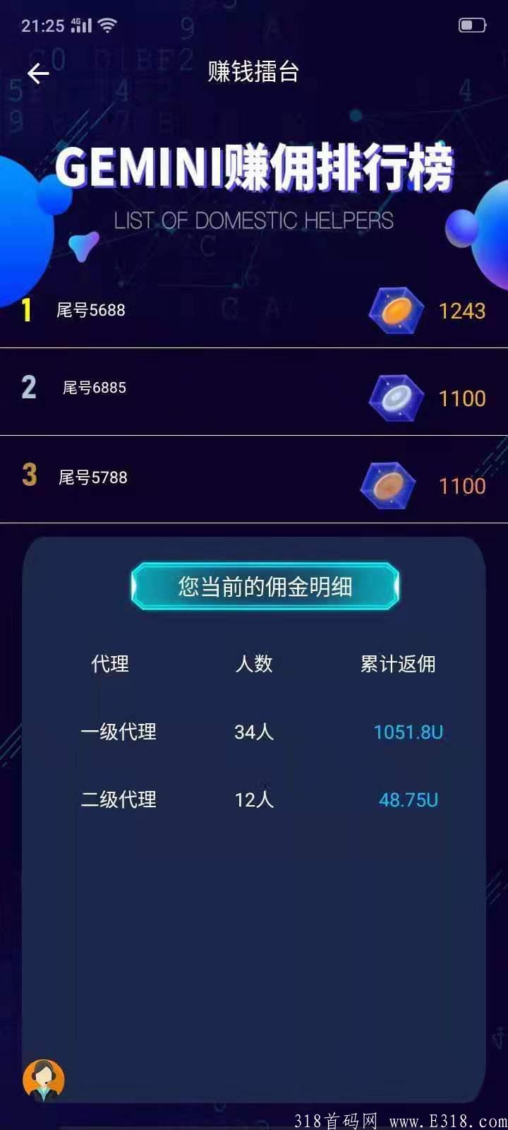 Gemini跟单盈利，亏损赔付！