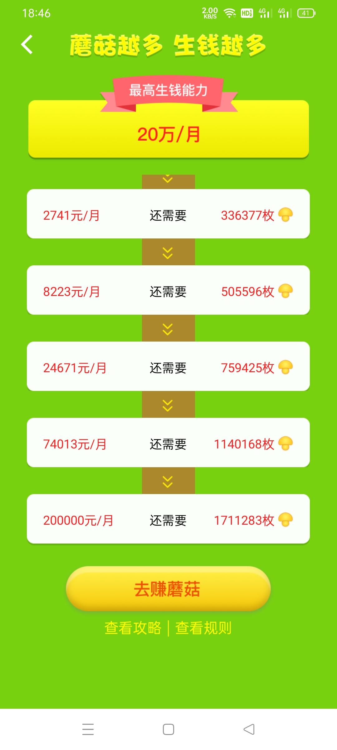 【生钱蘑菇】种蘑菇赚米，蘑菇每月稳定** !