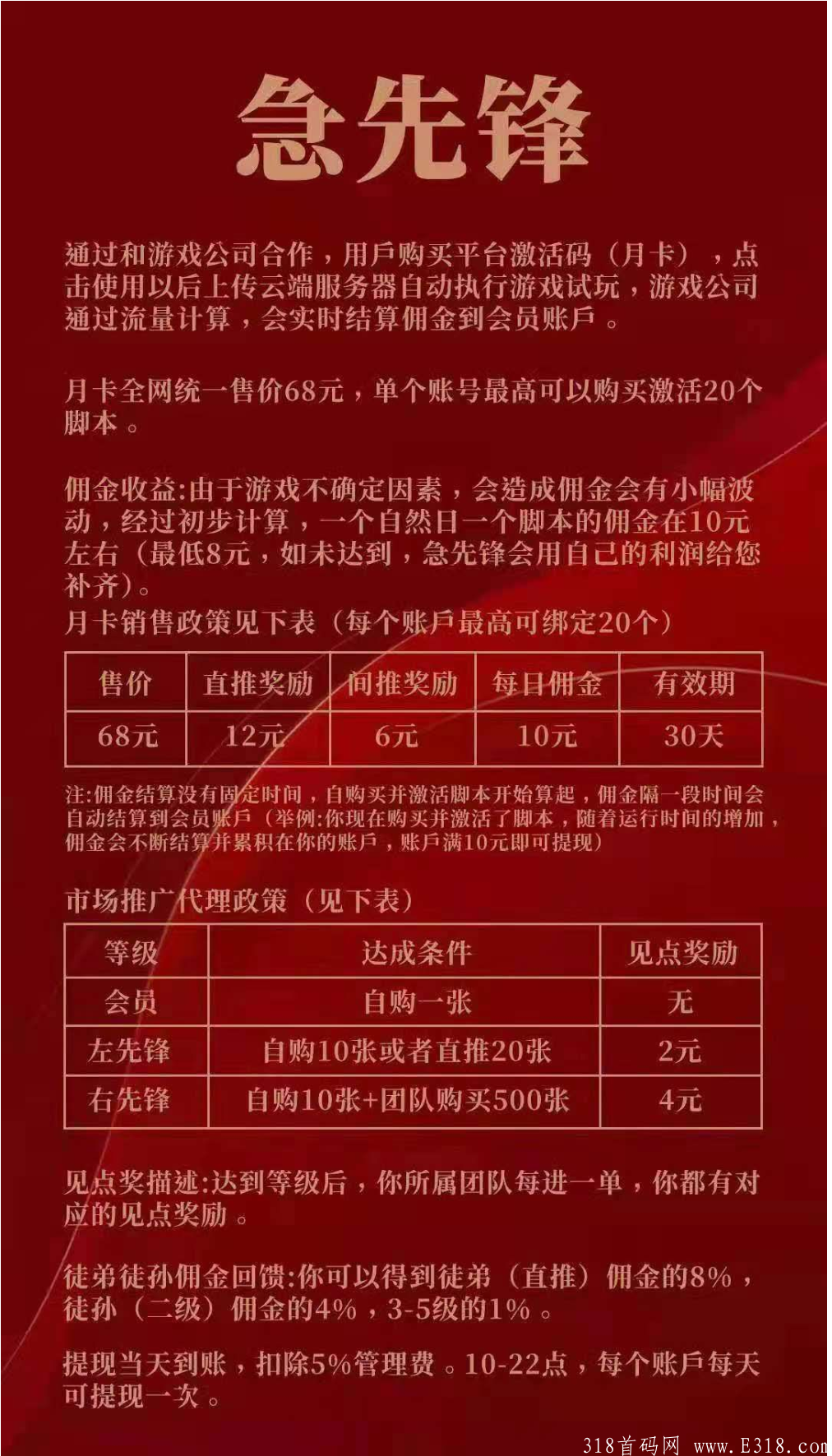 急先锋，刚出一秒，推一人，赚12元，秒提现，无 限叠加！