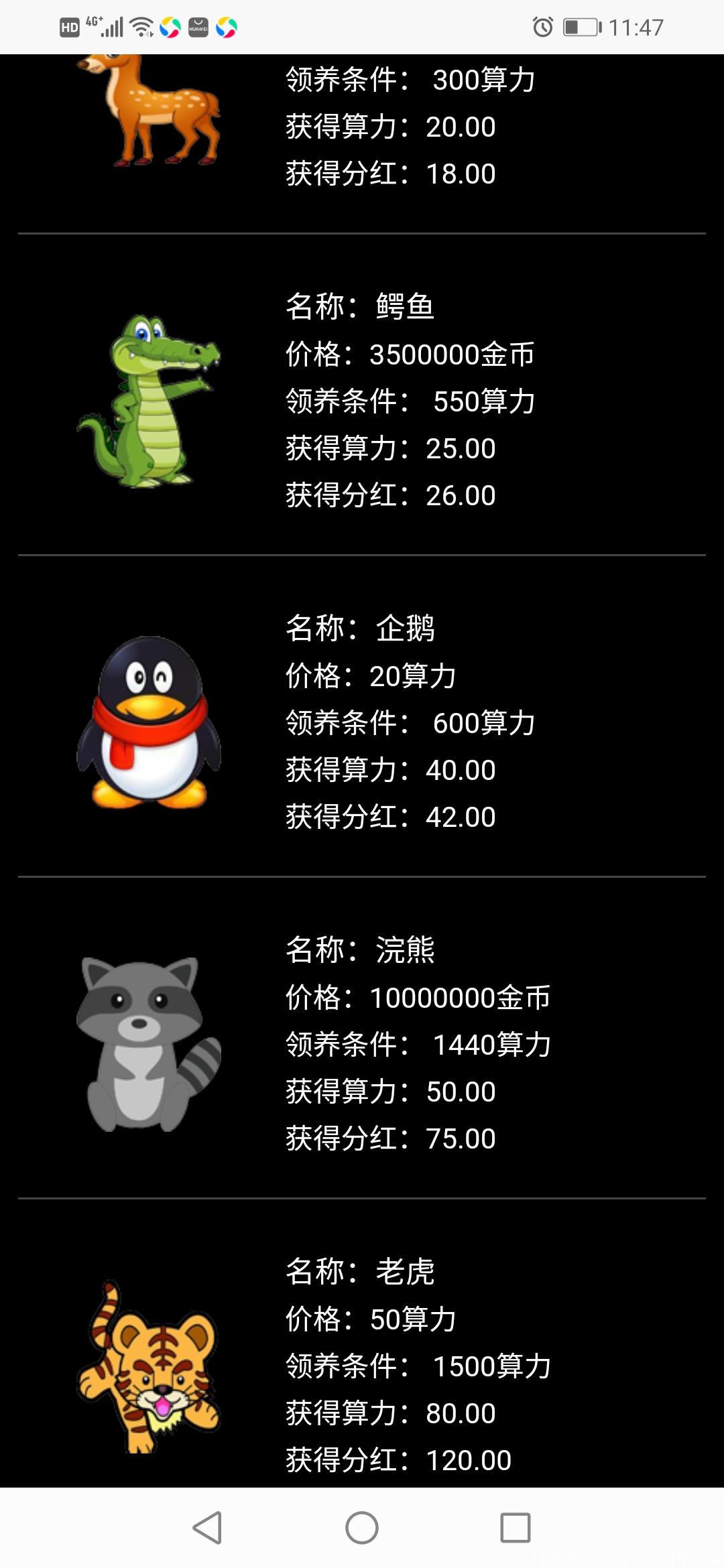 养动物，15级人人**，算力秒卖