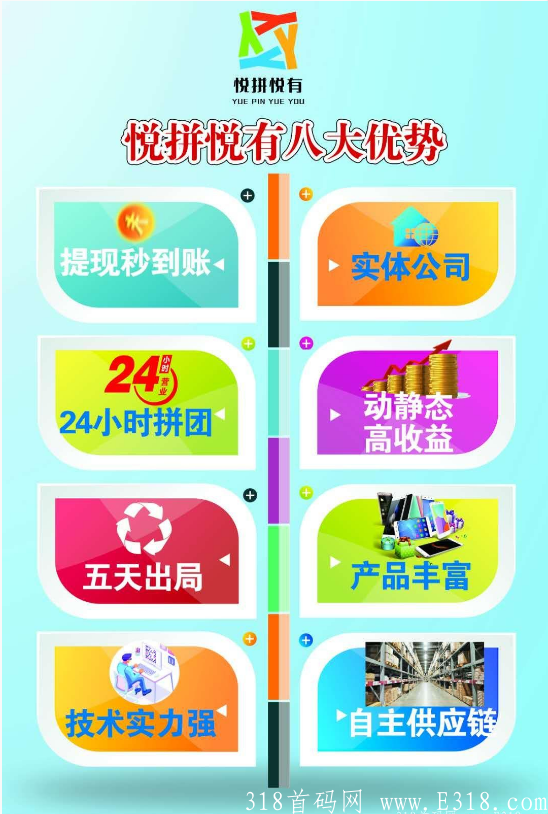 《悦拼悦有》首码刚出，不卡收益体现秒到，送最高等级