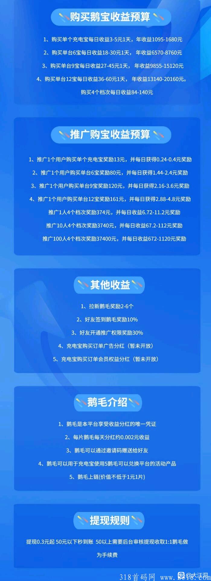 小鹅快充，最新零撸分红项目