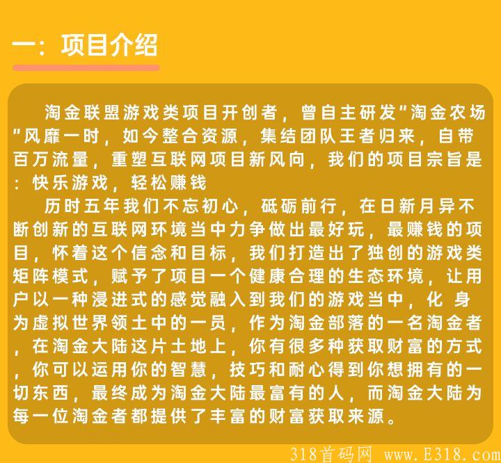 全网独创模式，淘金部落首码对接，即将上线