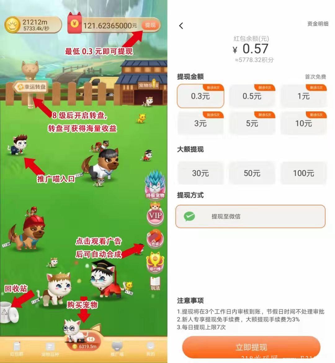 首码【养宠时代】静态零撸，实名秒提0.3元