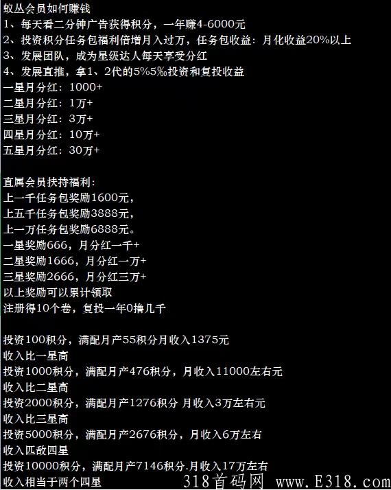 蚁丛旅游（上包返大额现金）注册3复投8，现金护持可日结