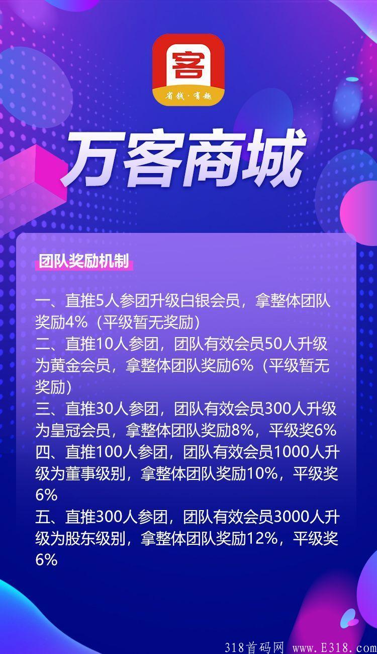 万客商城大项目预告，全网对接团队领导人内排手机号，另有团队扶持
