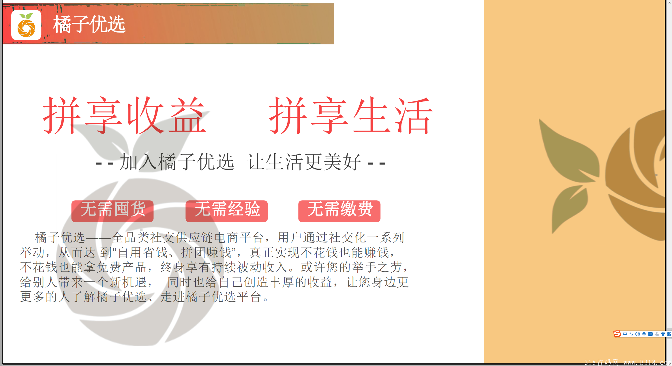 橘子优选社交电商 正波比零泡沫