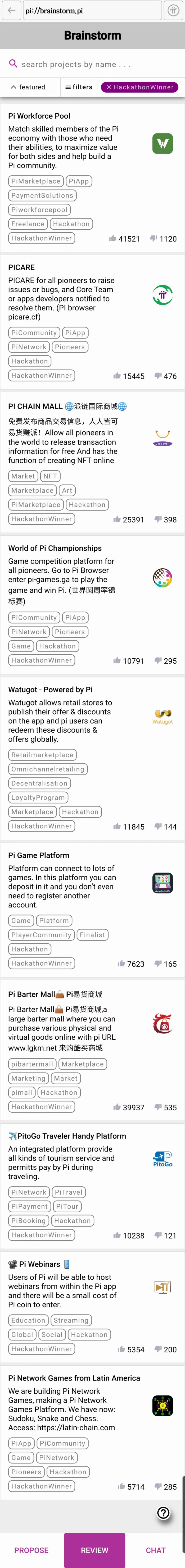 零撸首码派星球基于pi链马拉松的其中项目