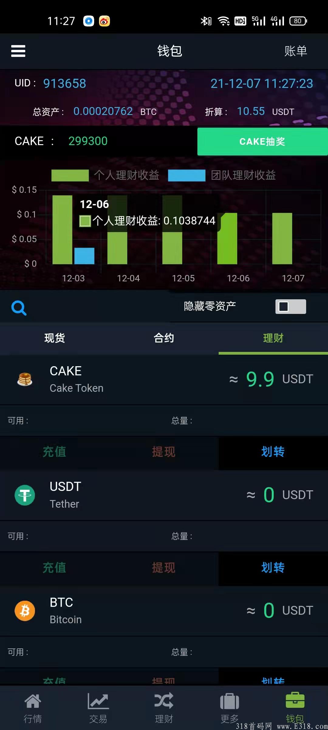 几个手机零撸可以变现的项目集合、运行稳定、不用看广告，24小时签到一次即可（EBT、TRXP、CAKE空投）。