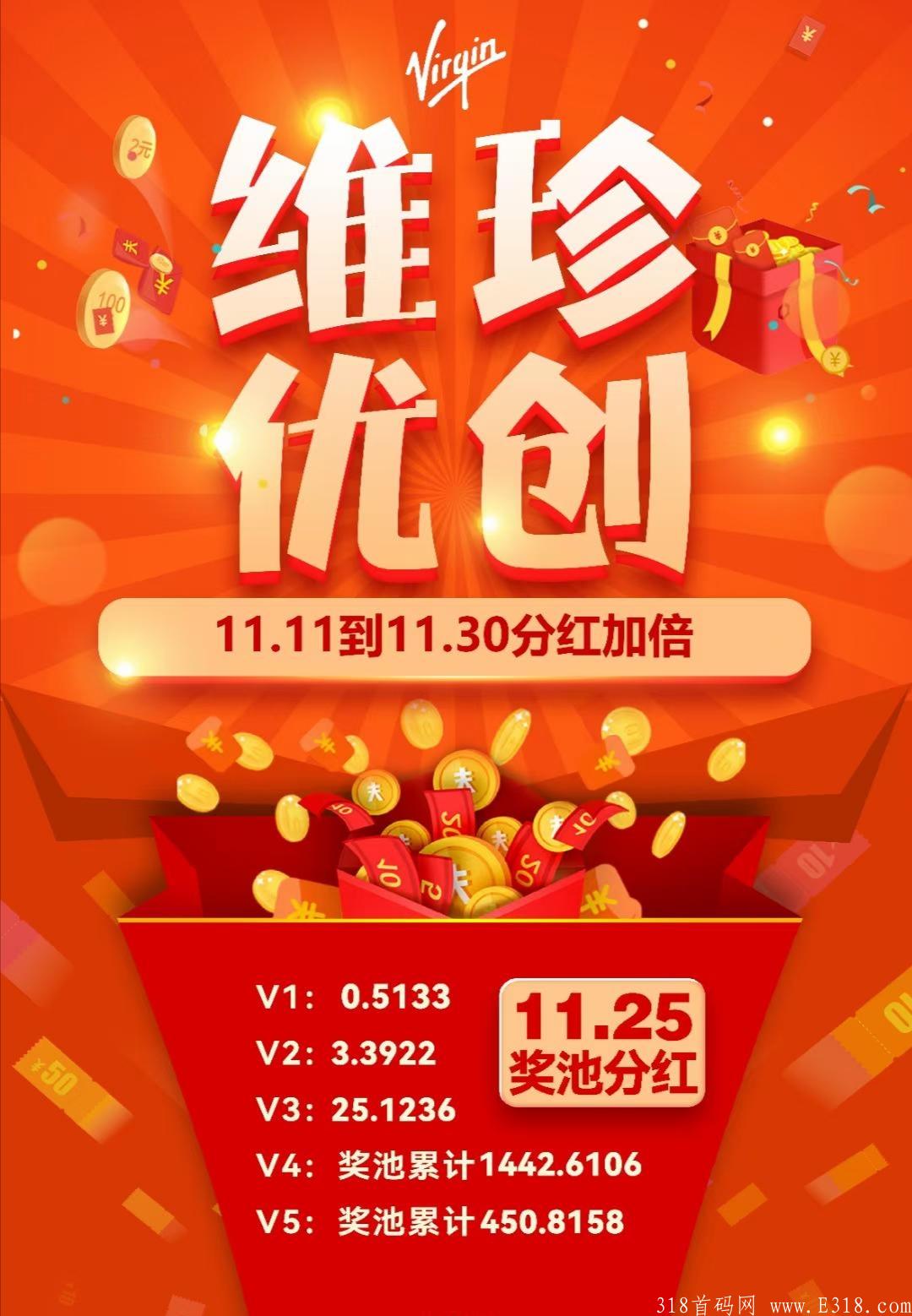 年底黑马【维珍优创】25元一币秒售，大力扶持