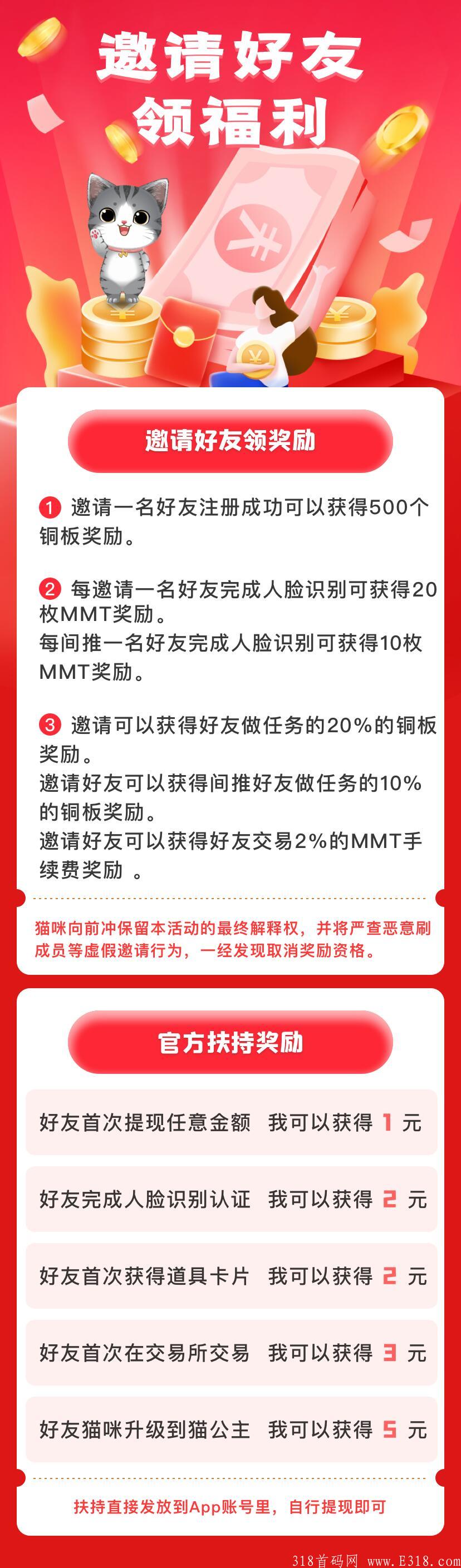 猫咪向前冲 0撸大羊毛 新出首码
