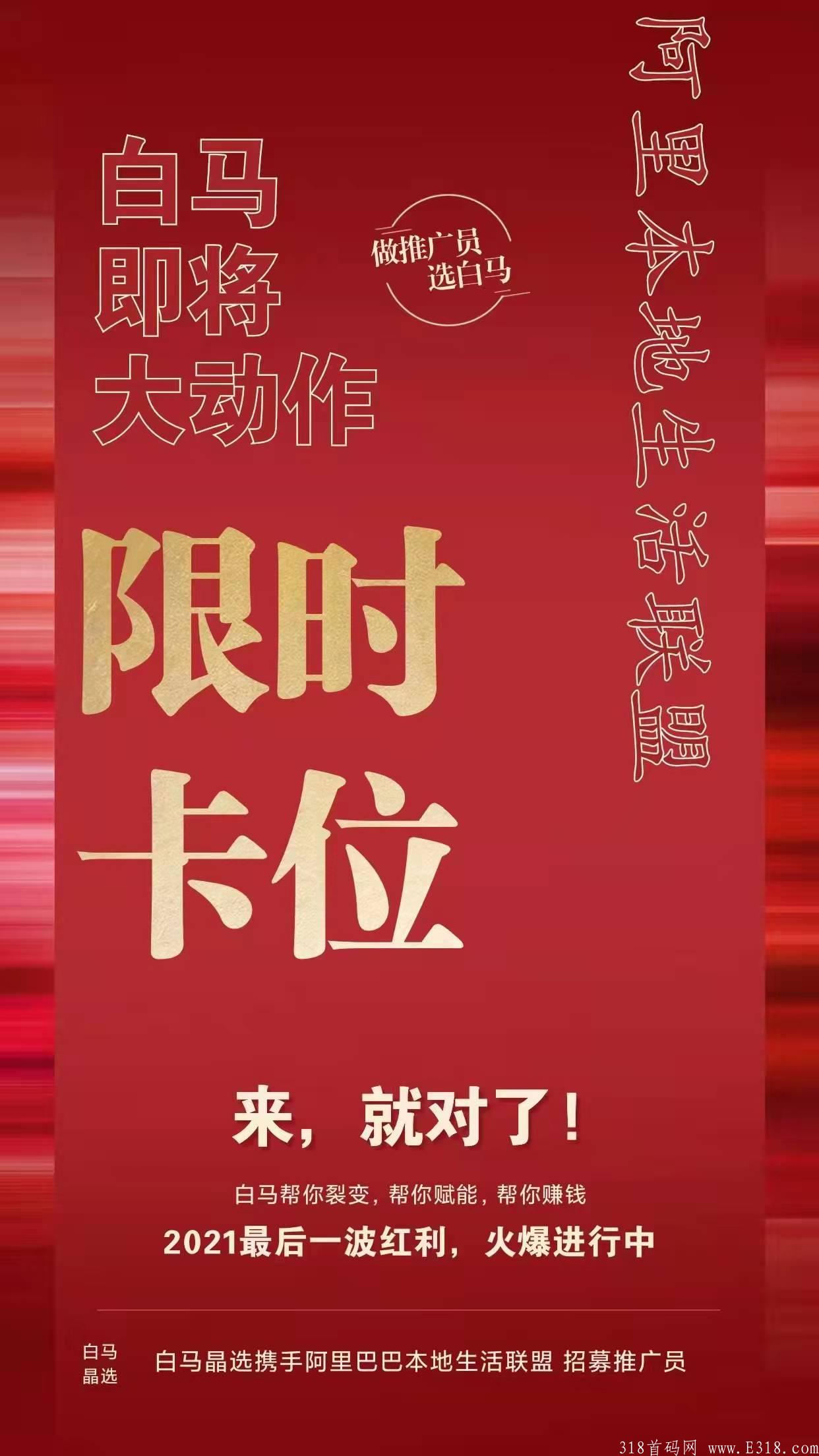 白马晶选阿里进军本地生活服务，十年难遇限时卡位！