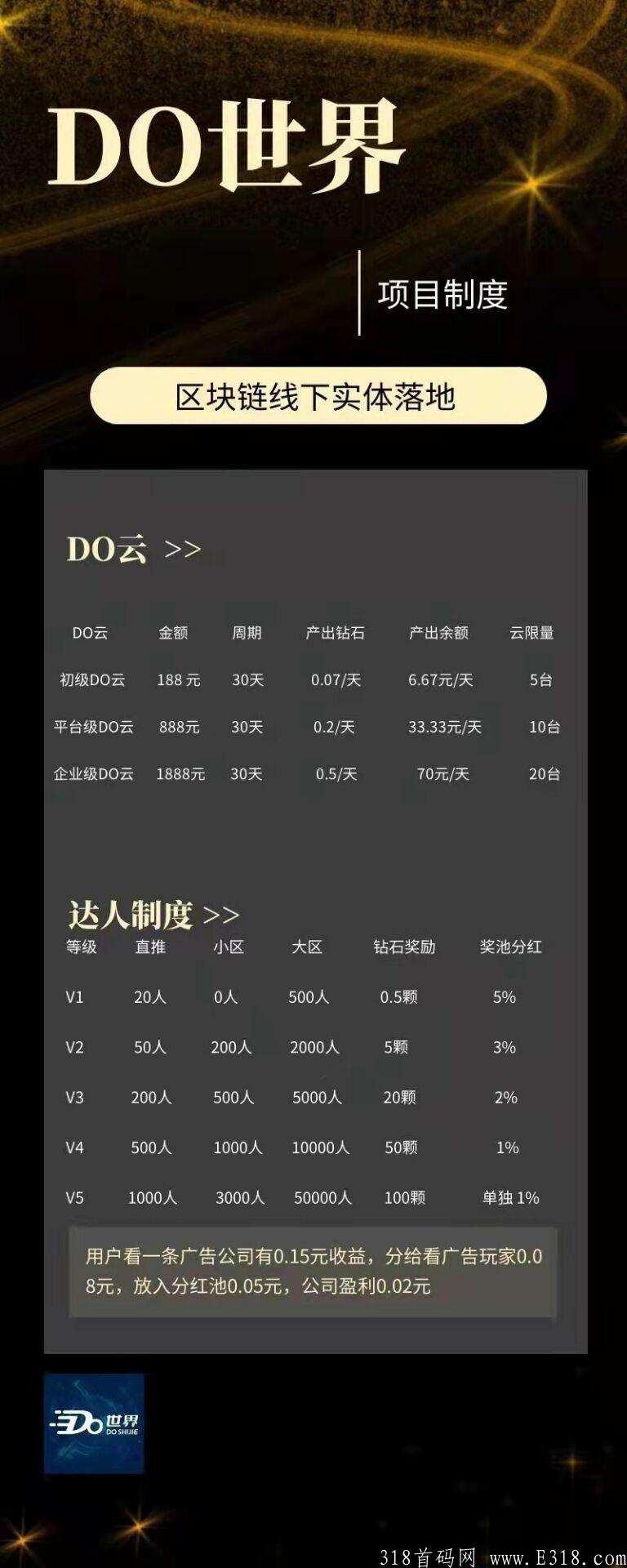 内测暴力DO世界，持钻分红，静态月撸300+