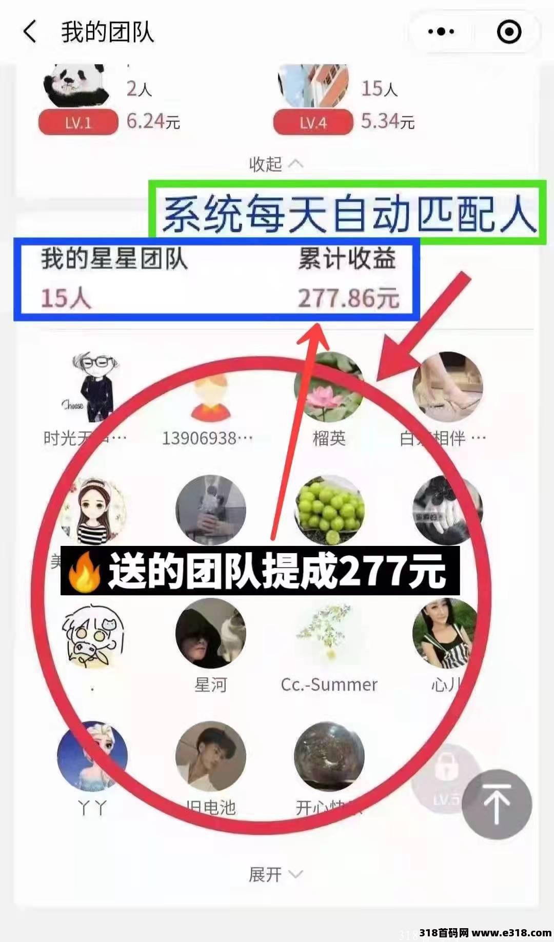 团生生 免费送团队 白拿佣金 静态赚钱