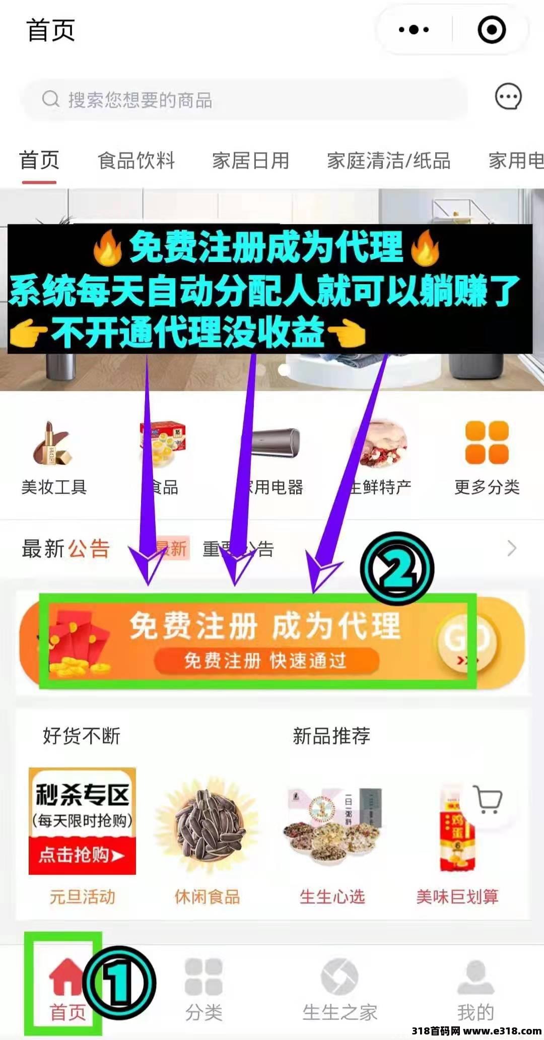 团生生 免费送团队 不推广也能赚钱