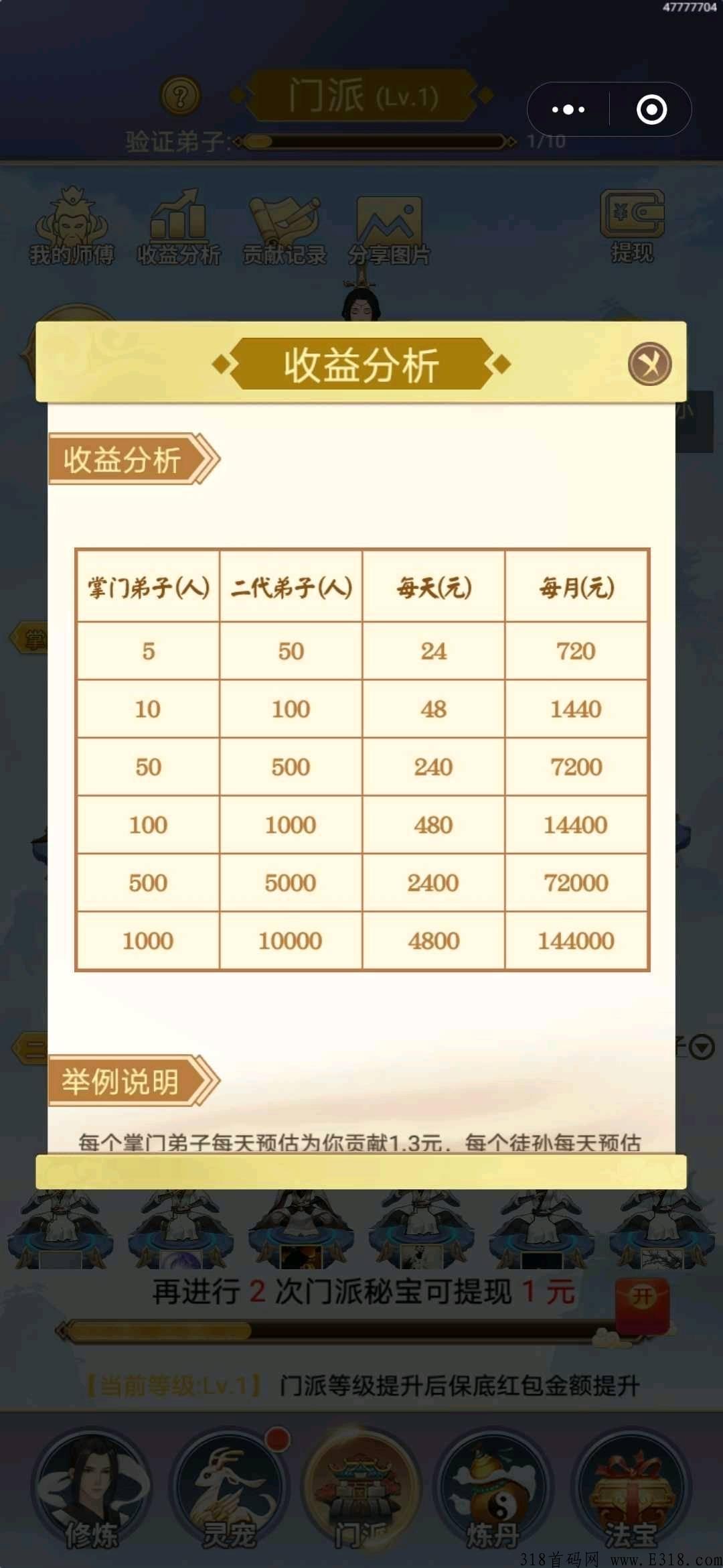 暴利小程序，口袋修仙，提现秒到