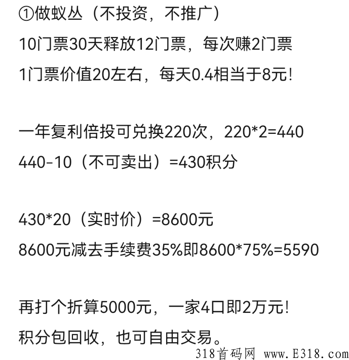 蚁丛旅游，不投资！不推广！