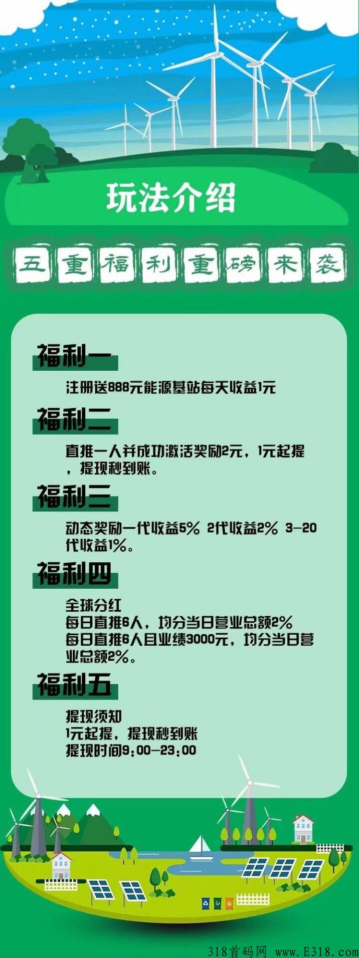 首码刚出【汇超能源】注册就送，直推一人奖励2元，无限制。每日直推6人就可享受**!