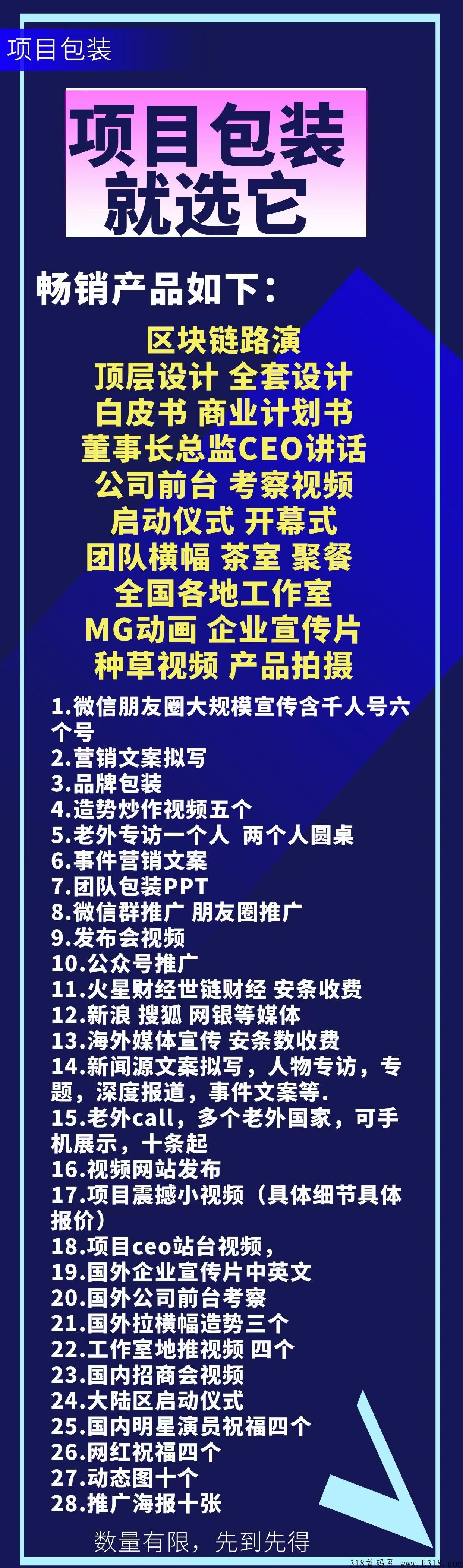 项目包装策划一条龙服务