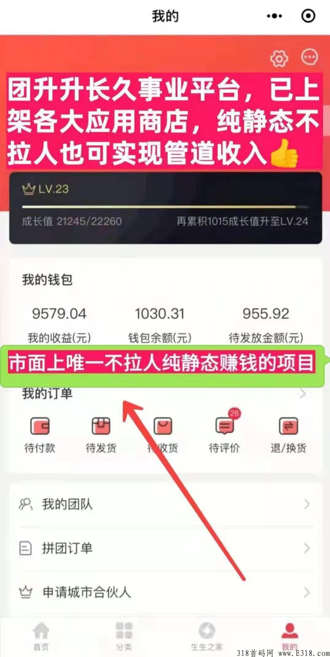 团生生 免费送团队 不推广也能赚钱 纯静态，系统自动分配星星团队星星团队成员购物即可获得奖励
